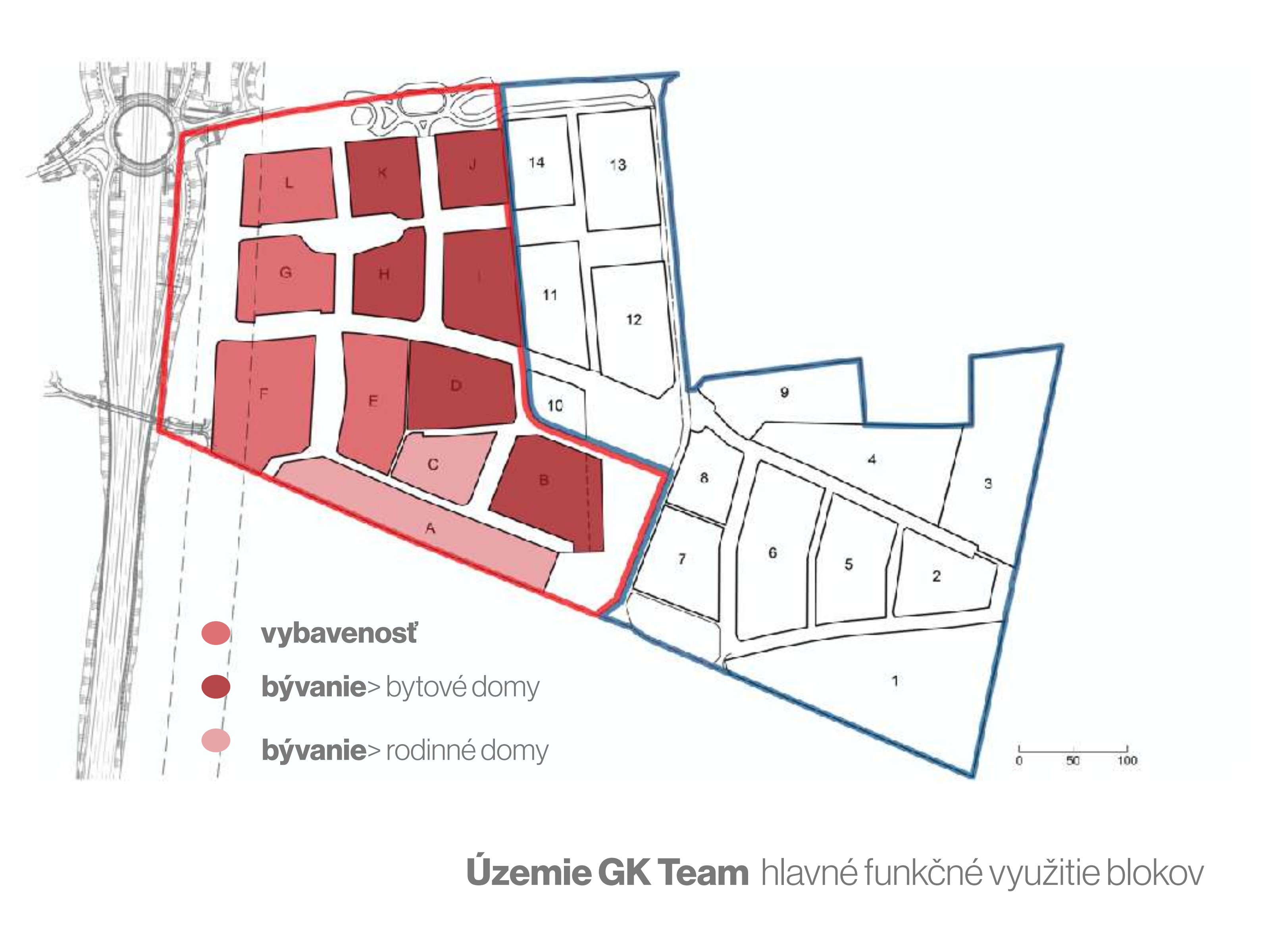 Mapa funkčného využitia blokov územia Mayer